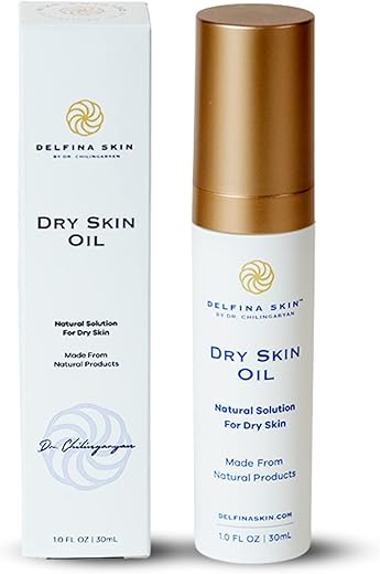Delfina Skin - Óleo Delfina para Pele Seca – Tratamento para Eczema e Psoríase | Absorção Rápida e Mais Eficaz que Loção para Pele Extremamente Seca, Rachada e Irritada | Seguro para Todas as Idades