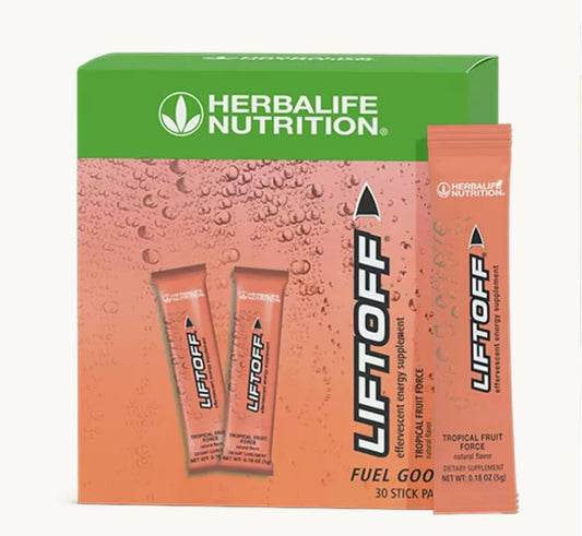 Generic - Herbal Nutrition LIFTOFF Energy Stick Packs – Tropical Fruit Force Burst – Energia Natural, Clareza Mental, Concentração Melhorada – 30 Unidades (30 Stick Packs)
