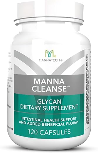 Detox Cleanse: Manna Cleanse 120 Cápsulas, Suporte Natural para a Saúde Intestinal. Ambrotose com Enzimas Digestivas, Derivado da Planta de Aloe Vera - Mannatech