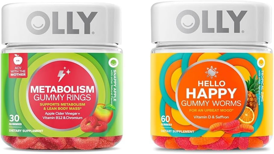 Anéis de Goma de Metabolismo, Vinagre de Maçã, Vitamina B12, Cromo – 60 gomas - OLLY