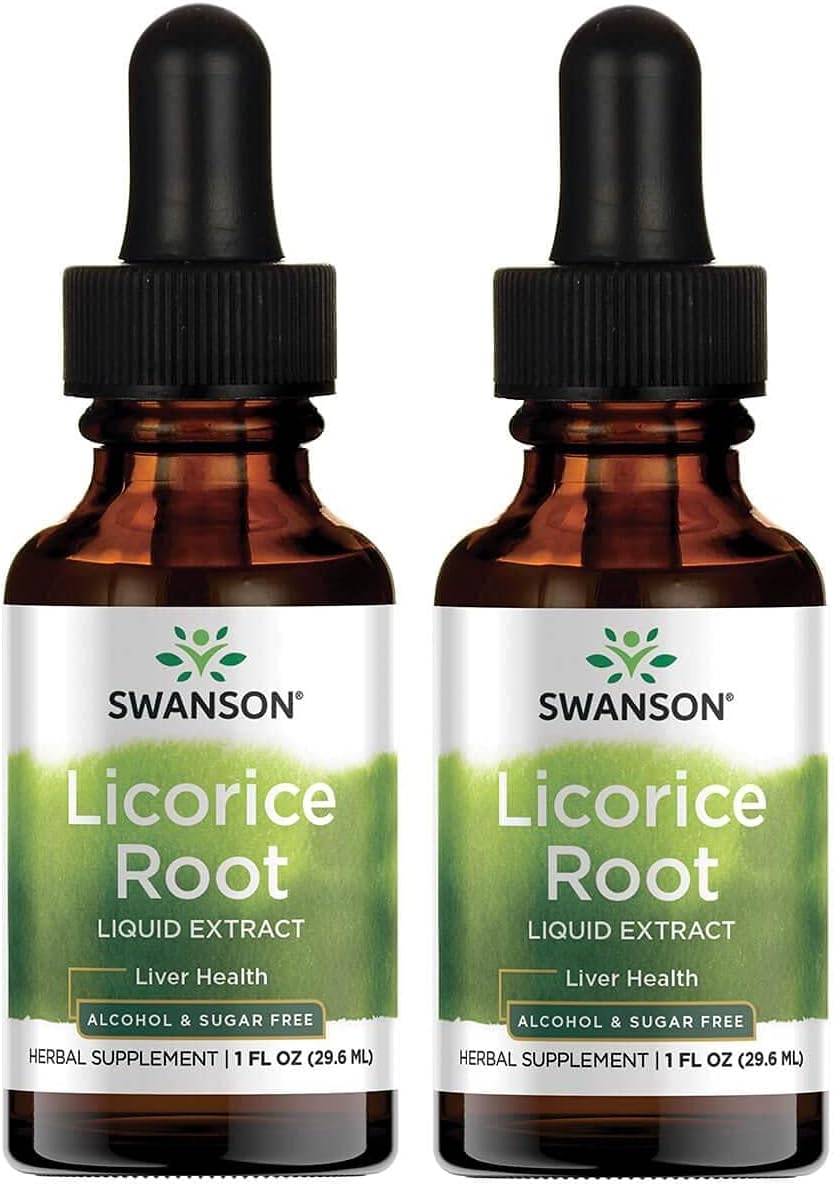 Swanson Premium Brand - Swanson Extrato Líquido de Raiz de Alcaçuz – Álcool | 30ml | 100% Natural | Saúde Digestiva | Antioxidante