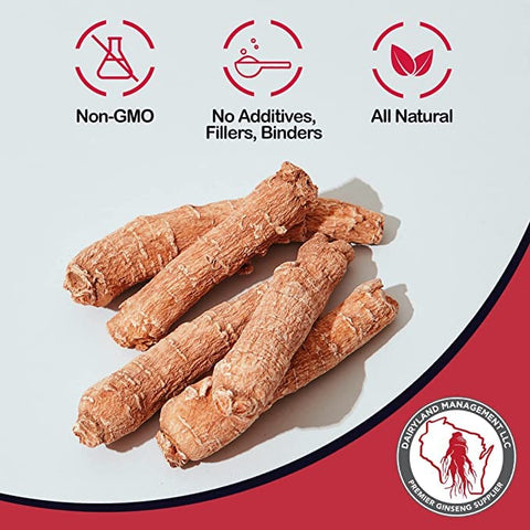 Dairyland Management LLC - Red Panax Ginseng Slices – 227g Pack Korean Panax Ginseng Slices – Sem GMO, Sem Glúten Fatias de Raiz de Ginseng Vermelho – Use Este Suplemento Herbal em Sopa, Chá, Mingau