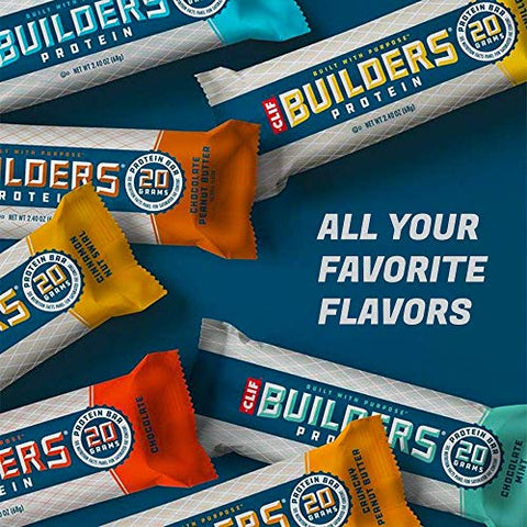 Pack Variado de Barras de Proteína Builder, 20g de Proteína (Chocolate Menta) - Clif Bar
