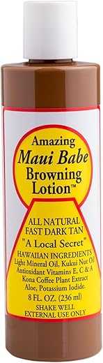 Maui Babe - Loção Bronzeadora e de Bronzeamento Maui Babe 8 Onças (Pacote com 2) –