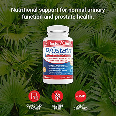 U.S.DOCTORS'CLINICAL - Prostata Prostate Supplement for Men – U.S. Doctors’ Clinical: Blend for Healthy Urinary Tract, Flow, Sexual Function, BPH Symptoms