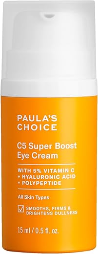 Paula's Choice - Paula’s Choice C5 Super Boost Eye Cream com 5% de Vitamina C, Ácido Hialurônico – Cuidados para os Olhos