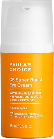Paula's Choice - Paula’s Choice C5 Super Boost Eye Cream com 5% de Vitamina C, Ácido Hialurônico – Cuidados para os Olhos