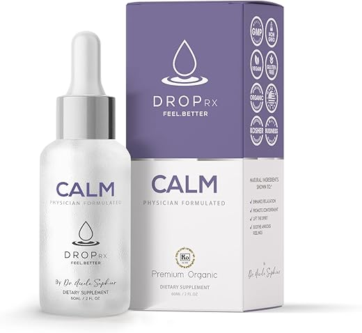 DROP RX FEEL. BETTER. - Lemon Balm Orgânico, Lavanda e Camomila – 100% Natural e Aromático