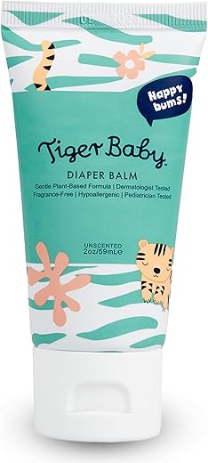 Tiger Baby - Creme Bálsamo para Assaduras de Bebê Tigre, Natural à Base de Plantas – 100g