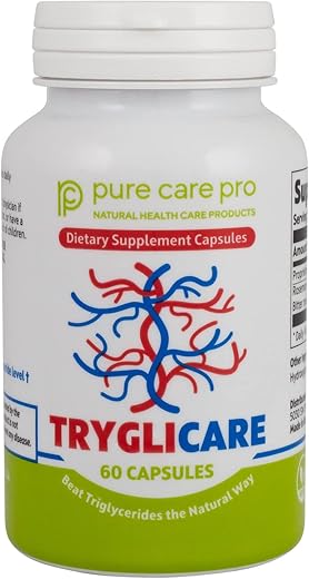 Pure Care Pro - Tryglicare – Suplemento Natural para Redução de Triglicerídeos e Manutenção de Níveis Saudáveis, Vegano – 60 cápsulas