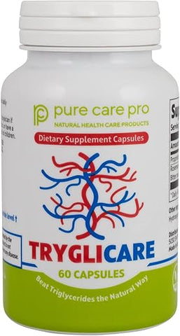 Pure Care Pro - Tryglicare – Suplemento Natural para Redução de Triglicerídeos e Manutenção de Níveis Saudáveis, Vegano – 60 cápsulas