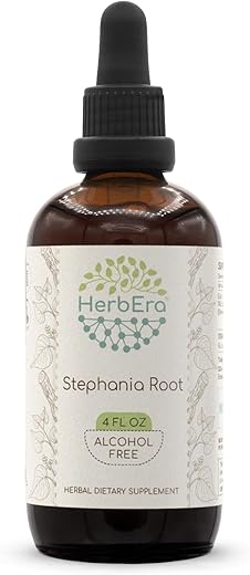 HerbEra - Extrato Herbal Concentrado de Raiz de Stephania Tetrandra B120, Líquido Concentrado Sem Álcool, Gotas Naturais de Raiz de Stephania Tetrandra (4 fl oz)