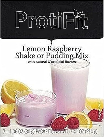 Nutmeg State Nutrition - Proti Fit Bariatrix Nutrition Shake ou Pudim de Limão Framboesa – Perda de Peso – Supressor de Apetite – 15g de Proteína – 100 Calorias – Substituto de Refeição 7 Pacotes 1,06g