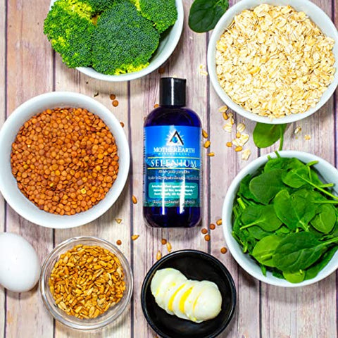 Selênio – Estimula o Crescimento Corporal Normal, Apoia a Fertilidade, Promove Elasticidade dos Tecidos, Poderoso Antioxidante – 240 ml 96 Porções - Mother Earth Minerals