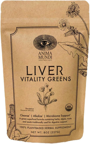 Anima Mundi Apothecary - Anima Mundi Super Greens Powder – Vitalidade do Fígado – Superalimento Orgânico em Pó