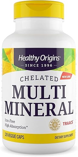 Suplemento de Minerais Quelatos com Selênio, Iodo e Magnésio – 60 cápsulas - Healthy Origins
