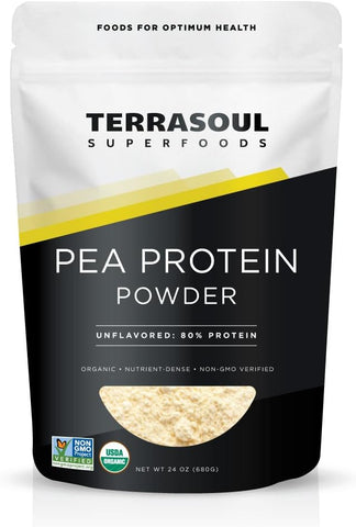 Proteína de Ervilha Orgânica (Sem Sabor, Textura Suave), 680g - Terrasoul Superfoods