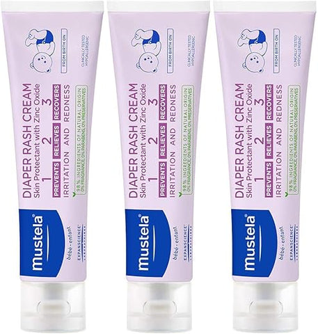 Mustela Creme para Assaduras 123 – Proteção da Pele com Óxido de Zinco – Sem Fragrância – 50g