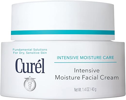 Creme Hidratante Facial Intensivo para Pele Seca e Muito Seca, Sem Fragrância, Anti-Idade, 40g - Curel