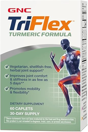 TriFlex Fórmula de Cúrcuma | Melhora o Conforto e Rigidez das Articulações, Promove Mobilidade e Flexibilidade | 60 Cápsulas - GNC