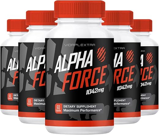 VIDAPLEXTRA - Alpha Force Capsules – Cápsulas Masculinas Alpha Force (5 Pacotes, 300 Cápsulas)