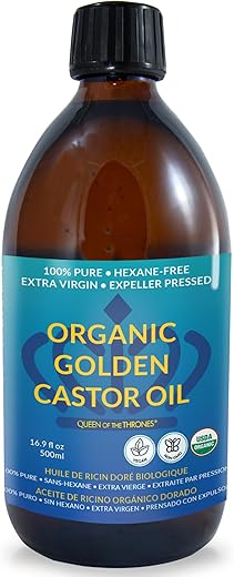 QUEEN OF THE THRONES - Óleo de Rícino Dourado Orgânico Queen of the Thrones – 500mL (16.9oz) | 100% Puro