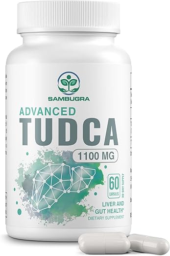 Sambugra - TUDCA 1100mg – Suplemento de Bile Salt Ultra Forte para Apoio ao Fígado, Limpeza e Reparo – 60 Cápsulas