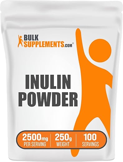 com Pó de Inulina – Fibra Solúvel Vegana, 100g - BulkSupplements