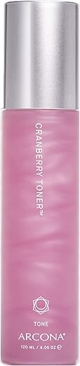 ARCONA - Arcona Tônico de Cranberry – Tônico de Arroz Processado a Frio, Clareador Facial 120 ml, Fabricado nos EUA