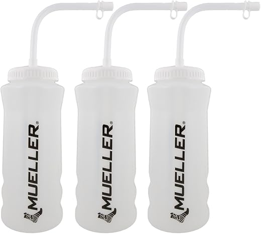 Garrafa Quart c/ Canudo, Cor Natural c/ Letras Pretas (Pacote com 3) – 750ml - Mueller