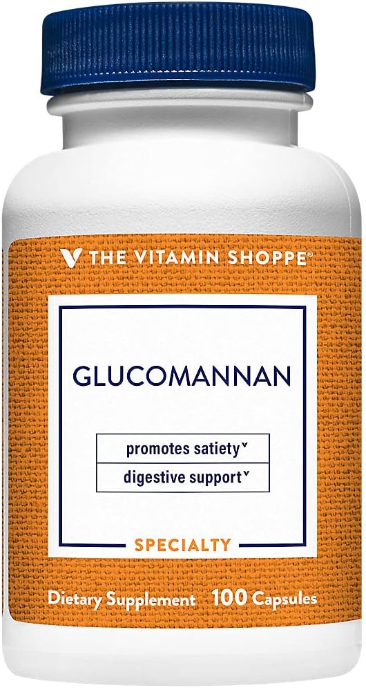Glucomannan 1.99g – Fibra Solúvel da Raiz de Konjac, Promove Sensação de Saciedade, Ajuda a Manter Níveis Normais de Glicose no Sangue - The Vitamin Shoppe