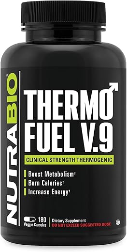 ThermoFuel V.9 para Homens, 180 Cápsulas V – Aumente a Queima de Calorias e Energia - NutraBio