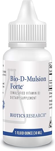 Bio D Mulsion Forte – Vitamina D3 Líquida 50 para Melhor Absorção, Fortalece os Ossos, Suporta o Sistema Imunológico, Sistema Cardiovascular – 30ml - Biotics Research