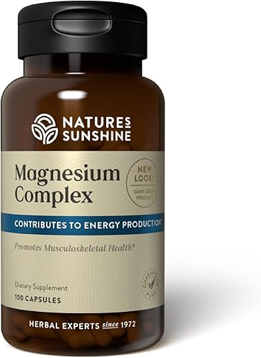 Nature's Sunshine - Nature’s Sunshine Magnesium Complex – Suplemento de Magnésio de Alta Potência para Função Muscular e Produção de Energia