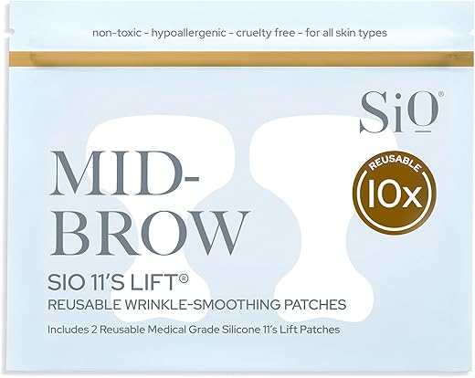 Beauty – Adesivo de Silicone Reutilizável para Testa e Sobrancelhas – Reduz Rugas, Linhas de Expressão e Marcas de Expressão – Preenchimento Rápido e Duradouro – 11s - SiO