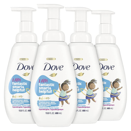 Body Wash Kids Algodão Doce Hipoalergênico, 4 Unidades – 400ml - Dove