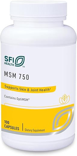 MSM 750 – Suporte Comprovado Clinicamente para Conforto Articular – 750mg – 60 Cápsulas - Klaire Labs