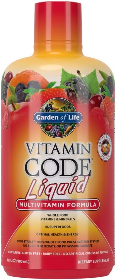 Multivitamínico – Vitamin Code Líquido Raw Whole Food, Vegetariano, Sem Conservantes, Sabor Frutas Vermelhas, 30 ml - Garden of Life