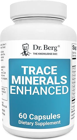 Dr. Berg Nutritionals - Dr. Berg Complexo de Minerais Traços Melhorado – Completo com 70 Minerais de Saúde Nutrientes-Densos – Suplementos Alimentares – 60 Cápsulas