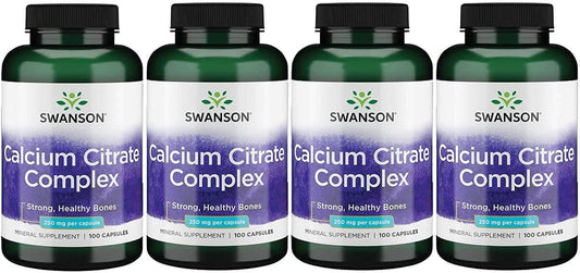 Complexo de Citrato de Cálcio – Saúde Óssea, Muscular, Nervosa e Pressão Sanguínea – 250 mg de Cálcio (de Citrato) - Swanson