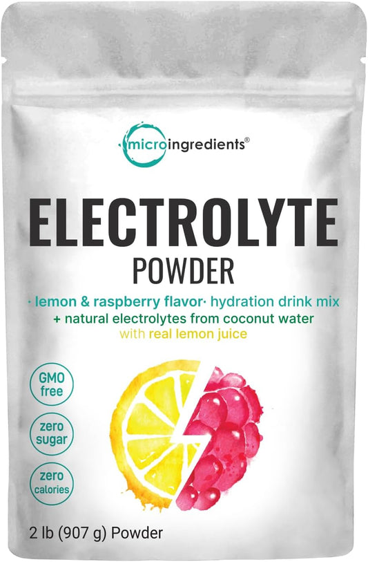 Pó Hidratante de Eletrólitos Micro Ingredients, 2lbs (139 Porções), Keto – Energize sua Hidratação