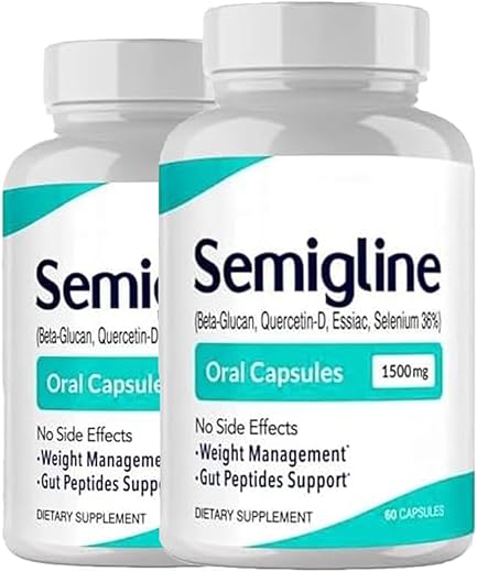 Resawn - Semigline Cápsulas – Desintoxicação, Restauração da Digestão, Saúde Intestinal – 60 Cápsulas (2 frascos)