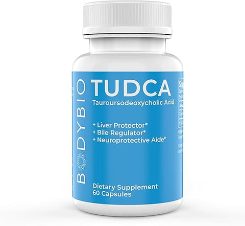 Tudca para Saúde do Fígado | Suporte Hepático para Desintoxicação e Limpeza | Ácido Tauroursodeoxicólico Puro | Saúde Cognitiva e Digestiva | 60 Cápsulas - BodyBio