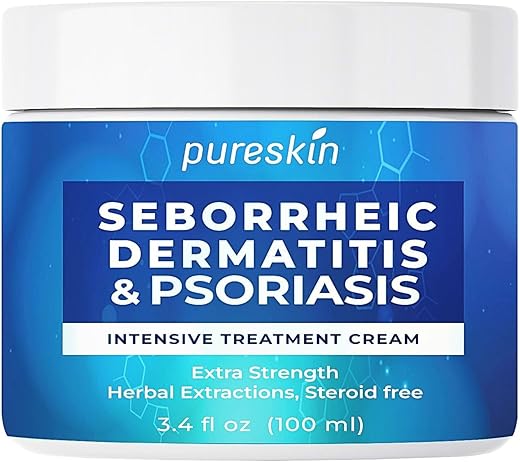 PURESKIN - Creme Dermatite Seborreica Ketoconazol: Tratamento Psoríase Eczema para Pele Couro Cabeludo – Alívio Natural para Descamação Irritação 100ml