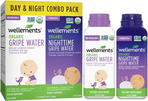 Gripe Water Orgânico para Bebês, Dia – Alívio Natural para Cólicas – 120ml - Wellements