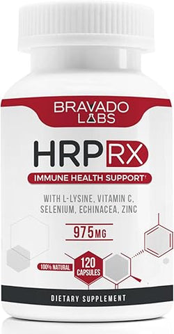 Bravado Labs - Suplemento Avançado de Suporte Imunológico com L-Lisina 975 mg – Máximo Suporte Imunológico – Comprimidos de Suporte a Surto de Super L-Lisina para Adultos – com Zinco, Vitamina C – 120 un