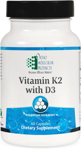 Vitamina K2 com D3 60 caps – Benefícios para a saúde óssea e cardiovascular - Ortho Molecular Products