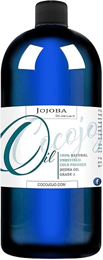 cocojojo - Óleo de Jojoba Puro Natural 100% Prensado a Frio Não Refinado para Óleos Essenciais, Limpeza, Hidratante Facial, Hidratante Capilar, Ouvidos, Cílios, Massagem, Maquiagem  JOJOBA OIL