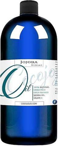 cocojojo - Óleo de Jojoba Puro Natural 100% Prensado a Frio Não Refinado para Óleos Essenciais, Limpeza, Hidratante Facial, Hidratante Capilar, Ouvidos, Cílios, Massagem, Maquiagem  JOJOBA OIL
