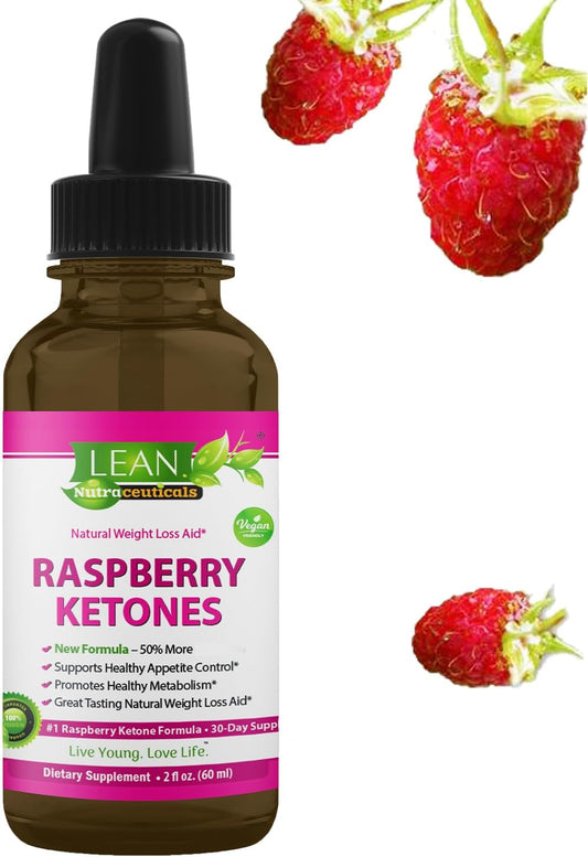 LEAN Nutraceuticals - Perda de Peso Perfect Keto Gotas de Cetona de Framboesa, Supressor de Apetite Queimador de Gordura para Homens e Mulheres, Suplemento Energético para Dieta Acelerador de Metabolismo que Funciona para Barriga, Emagreça Mais Rápido